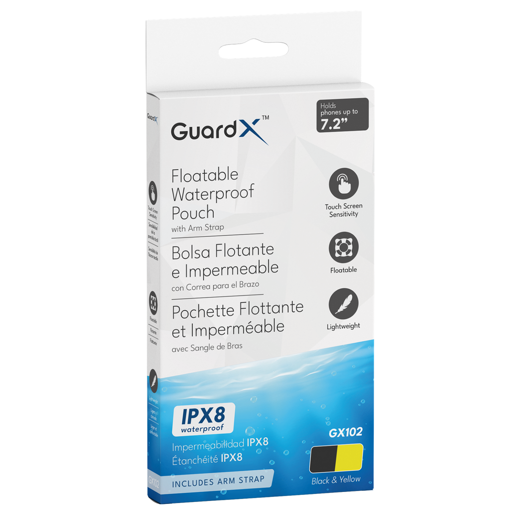 GuardX GX102 - Floatable Waterproof Phone Pouch with Arm Strap