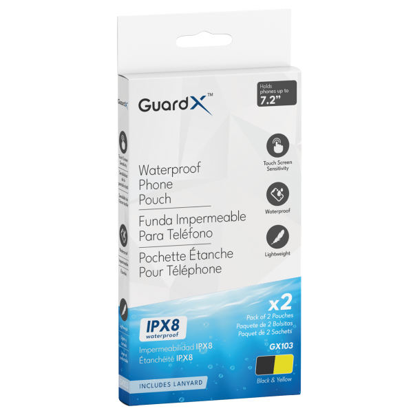 GuardX GX103 - Waterproof Phone Pouch - Pack of 2